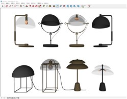 工业风灯具的sketchup模型