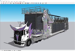 商业巡演卡车的sketchup模型