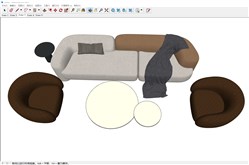 沙发茶几的sketchup模型