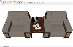 行政沙发的sketchup模型