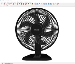 鸿运扇电风扇的sketchup模型