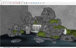 禅意假山石的sketchup模型