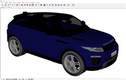 路虎SUV汽车的sketchup模型