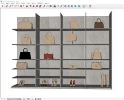 包包展示柜的sketchup模型