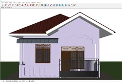 坡屋顶小房子的sketchup模型