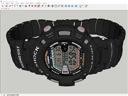 卡西欧手表的sketchup模型