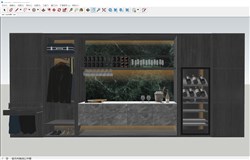 后现代酒柜的sketchup模型