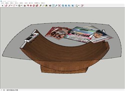 玻璃茶几咖啡桌的sketchup模型