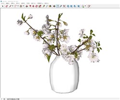 白色装饰花瓶的sketchup模型
