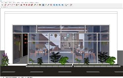 咖啡馆咖啡店的sketchup模型