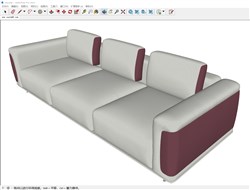 三人座沙发的sketchup模型