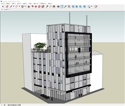 酒店屋顶花园的sketchup模型