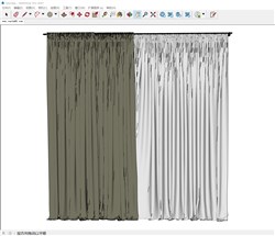 双层窗帘的sketchup模型