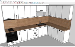 厨房橱柜的sketchup模型