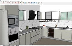 厨房橱柜吸烟机的sketchup模型