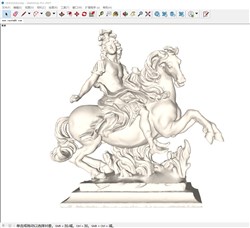 路易斯骑马雕像的sketchup模型