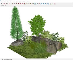 自然景观小品的sketchup模型