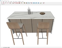 小型吧台柜的sketchup模型