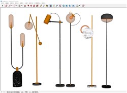 落地灯立灯的sketchup模型