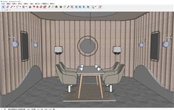 包间聊天室的sketchup模型