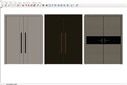 双开门室内门的sketchup模型