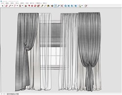 窗帘的sketchup模型
