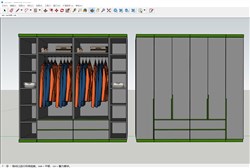 衣柜储物柜的sketchup模型