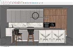 厨房橱柜的sketchup模型