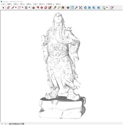 关羽关云长关公雕塑的sketchup模型