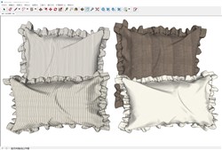 枕头的sketchup模型