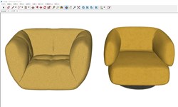 单人沙发的sketchup模型