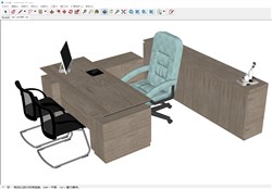 经理办公桌椅的sketchup模型