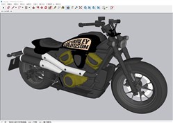 摩托车的sketchup模型