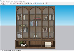 精美书柜书架的sketchup模型