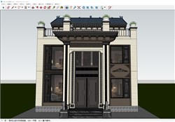 新中式别墅住宅的sketchup模型