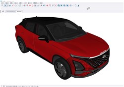 SUV汽车的sketchup模型