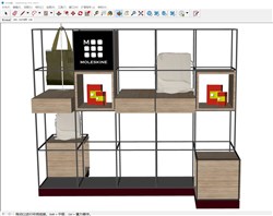 品牌展架隔断柜装饰柜的sketchup模型