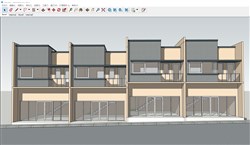 联排住宅的sketchup模型