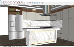 厨房橱柜的sketchup模型