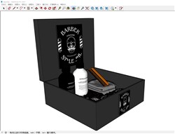 沐浴露洗发水梳子收纳盒的sketchup模型
