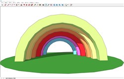 七彩虹廊架的sketchup模型