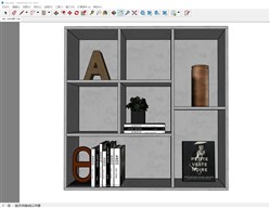书柜摆件柜的sketchup模型