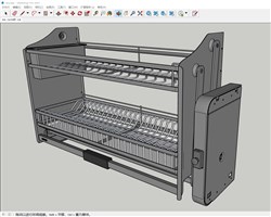 收纳晾碗架结构的sketchup模型