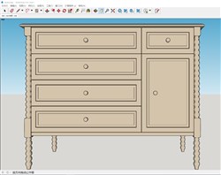 矮柜边柜的sketchup模型