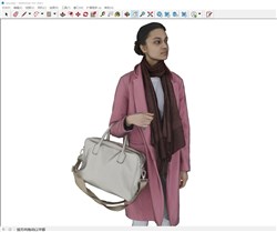 站姿女人人物的sketchup模型