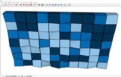 凹凸艺术背景墙的sketchup模型
