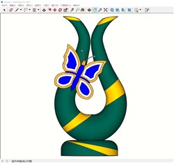 蝴蝶花瓶的sketchup模型