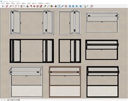 上悬窗的sketchup模型