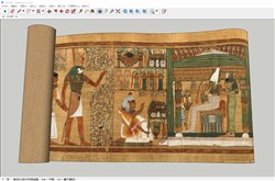 埃及卷轴装饰画的sketchup模型