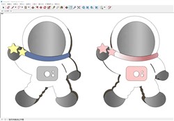 太空人宇航员墙饰品的sketchup模型